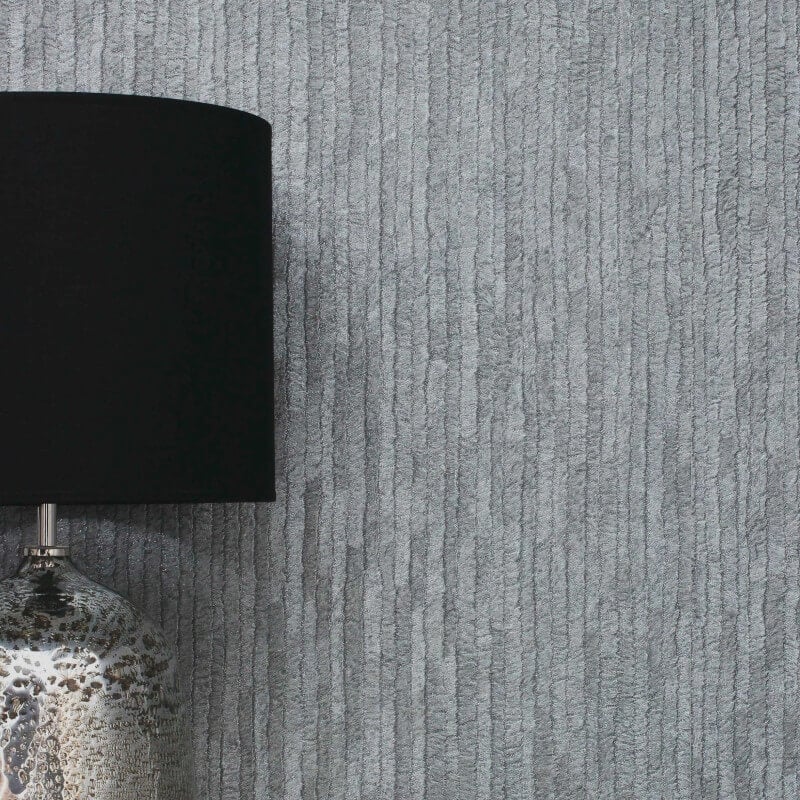 Bergamo Texture Glitter Wallpaper - Silver/Dark Grey - Crown - M1402Wallpaper199