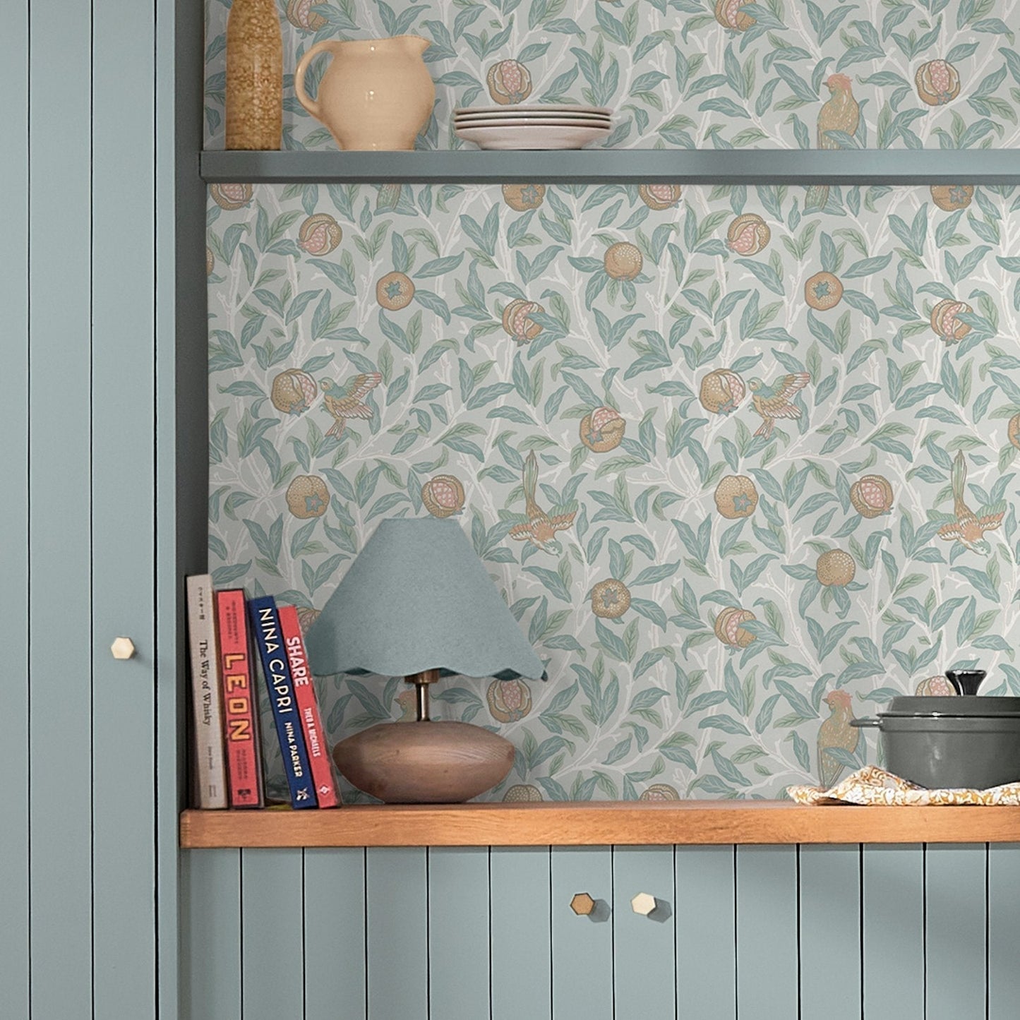 Bird & Pomegranate Wallpaper - Duck Egg - 124261 - William Morris AHWallpaper199