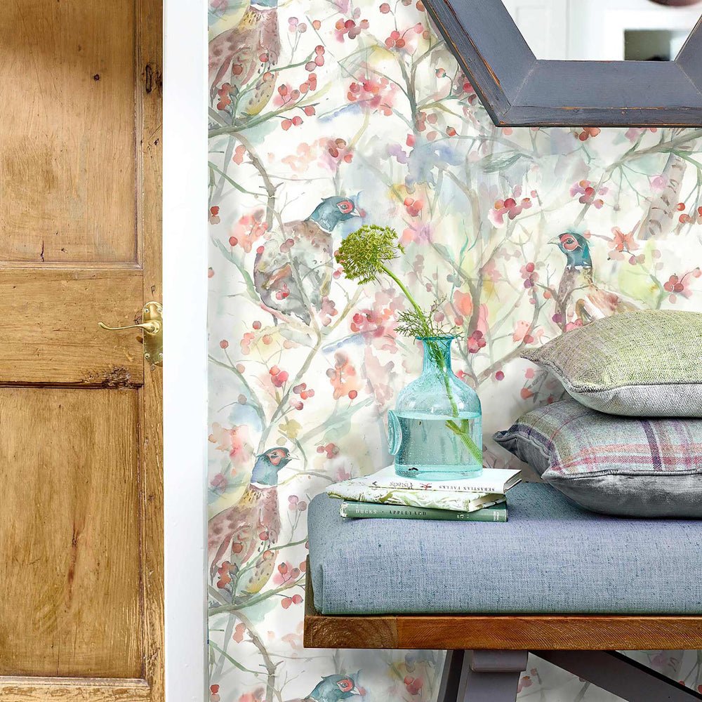 Blackberry Row Wallpaper - Cream - Voyage Maison - BLACKBE/WPO/ROWWallpaper199