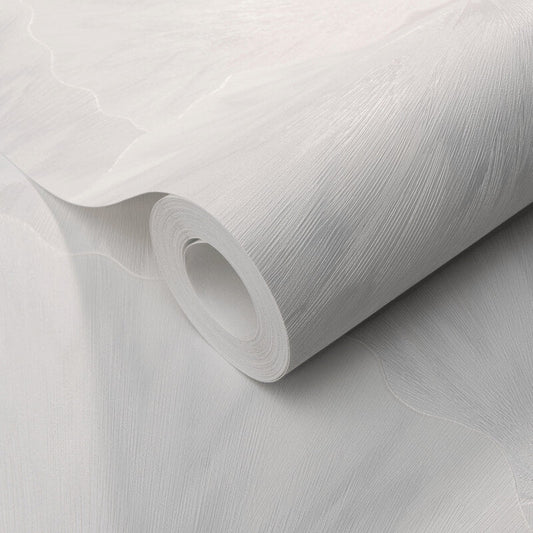 Bliss Abstract Leaf Metallic Wallpaper - White - Erismann - 10402 - 01Wallpaper199