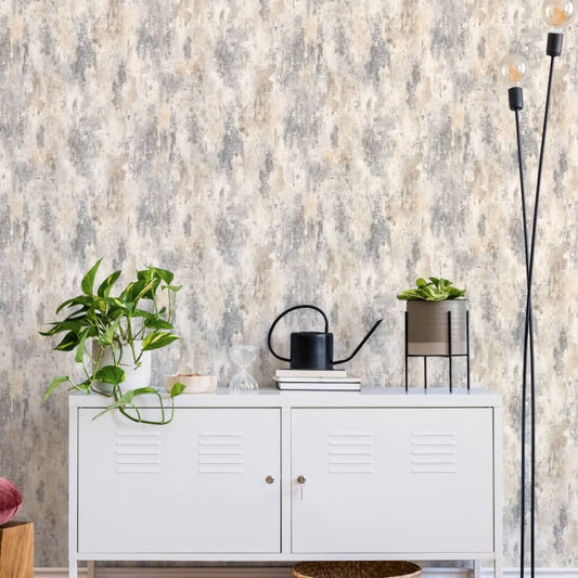 Bosa Industrial Texture Metallic Wallpaper - Grey - Grandeco - JF1101Wallpaper199