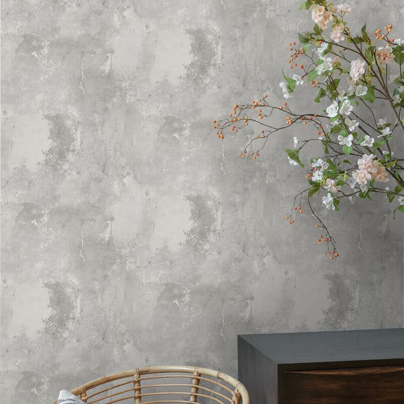 Brandenburg Concrete Wallpaper - Silver - Grandeco - WL1201Wallpaper199