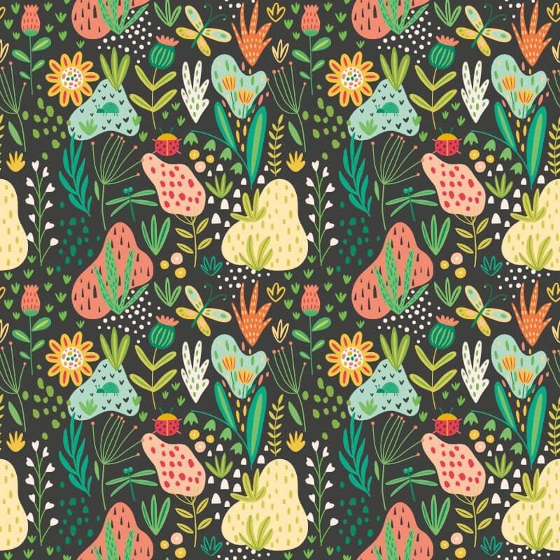 Bug Garden Wallpaper - Marmalade Twist - Hoopla Walls - HWA1291WWallpaper199