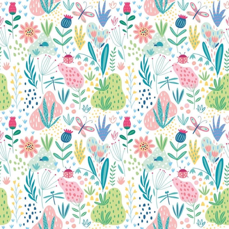 Bug Garden Wallpaper - Sky - Hoopla Walls - HWA1290WWallpaper199