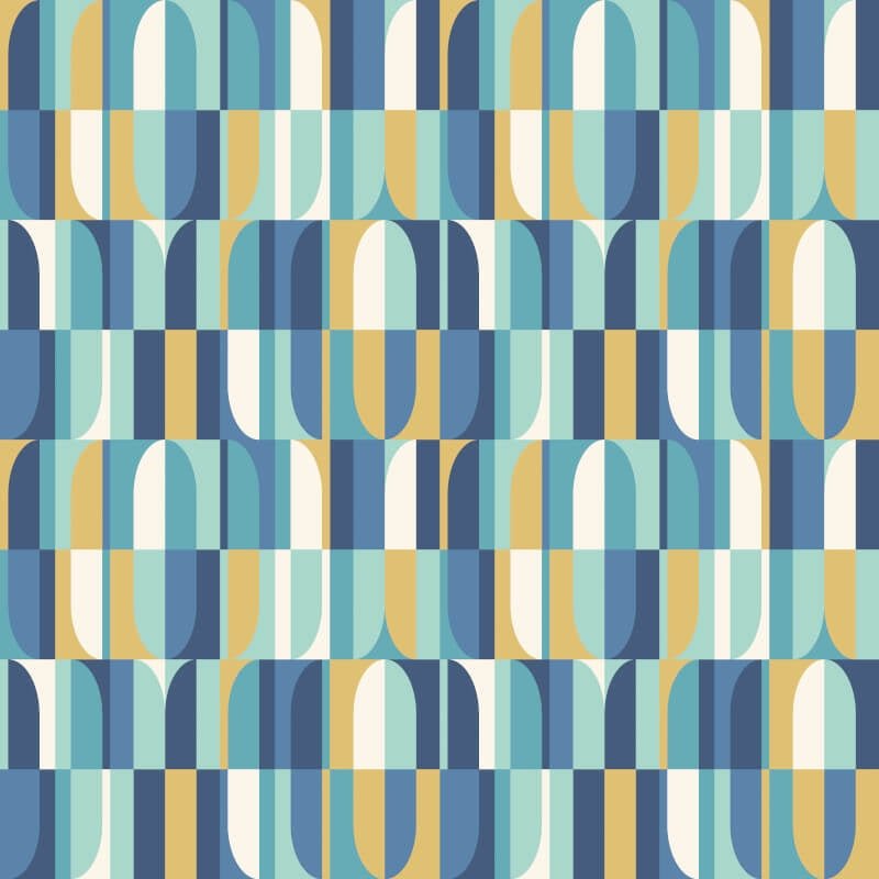Building BlocksWallpaper - Indigo/Gold - Hoopla Walls - HWA1167WWallpaper199