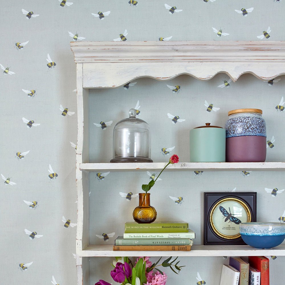 Bumble Bee Wallpaper - Stone - Voyage Maison - BUMBLEB/WPO/STOWallpaper199