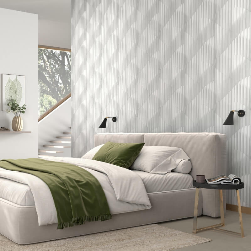 Cascade Vertical Geometric Metallic Wallpaper - Cream/Grey - Erismann - 10471 - 31Wallpaper199