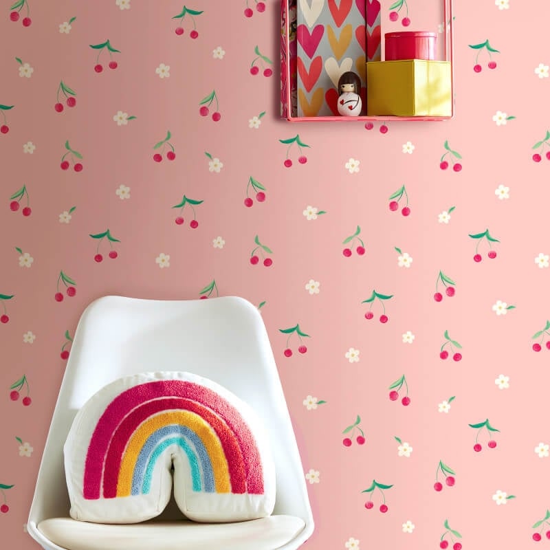 Cherry Dance Wallpaper - Watermelon - Hoopla Walls - HWA1296WWallpaper199