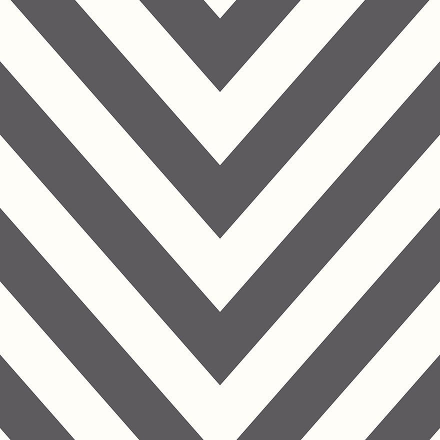 Chevron Wallpaper - Black and White - Holden Décor - 12574Wallpaper199