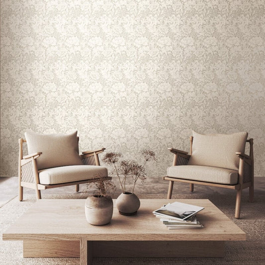 Chrysanthemum Wallpaper - Dove - Hoopla Walls - HWA1113WWallpaper199