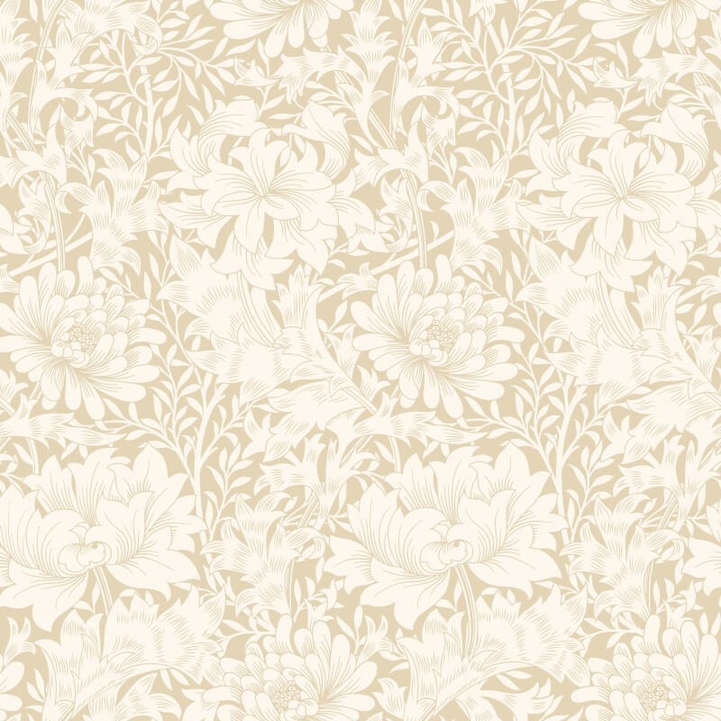 Chrysanthemum Wallpaper - Flax - Hoopla Walls - HWA1114WWallpaper199