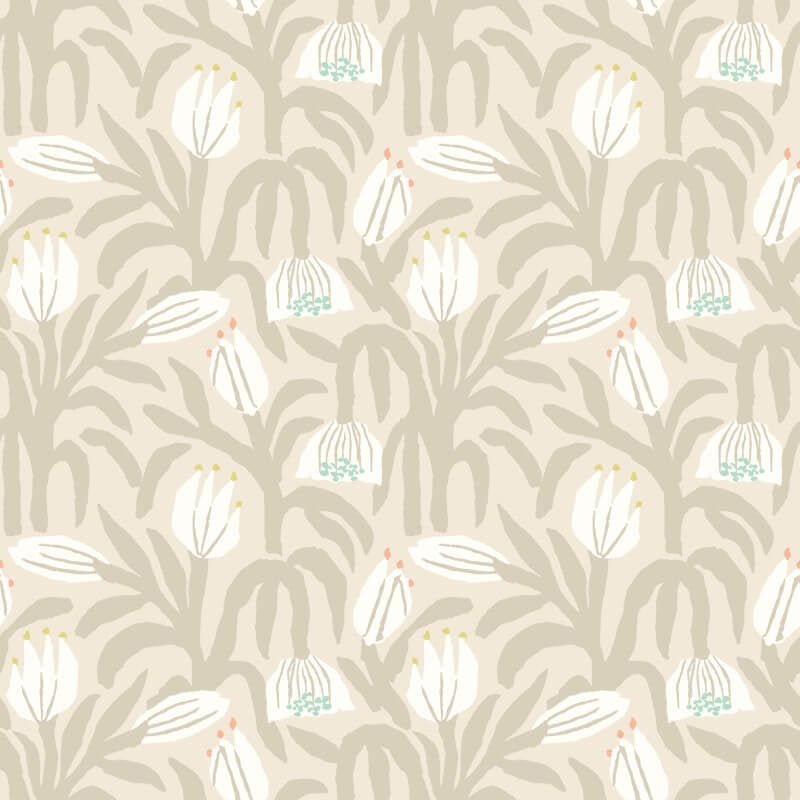 Chunky Flower Wallpaper - Hazelwood - Hoopla Walls - HWA1151WWallpaper199