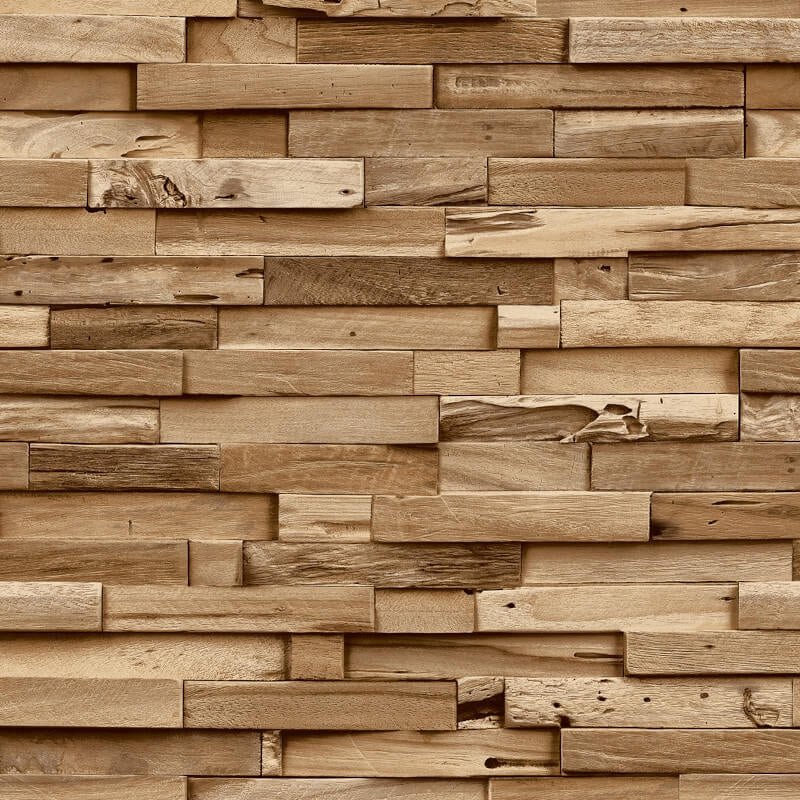 Ciara Colorado Wood Slat Effect Wallpaper - Beige - Grandeco - A64001Wallpaper199