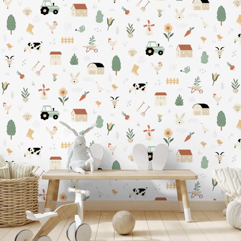Country Farm Wallpaper - Multi - Muriva - M51507Wallpaper199
