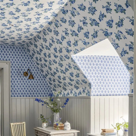 Craven Street Flower Wallpaper - Delft - English Heritage - PEH0006/03Wallpaper199