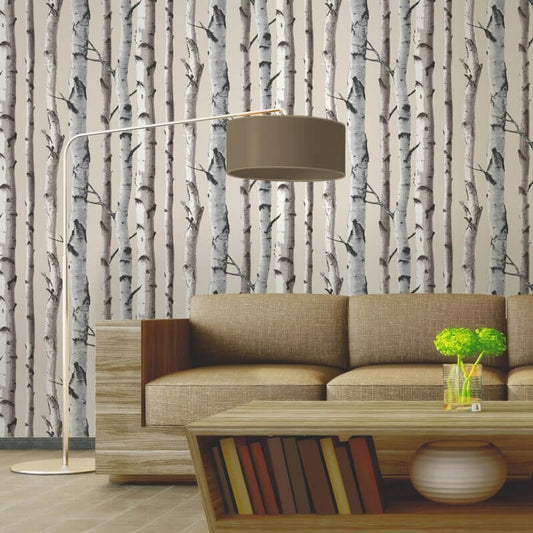 Distinctive Birch Tree Wallpaper - Natural - Fine Décor - FD31051Wallpaper199