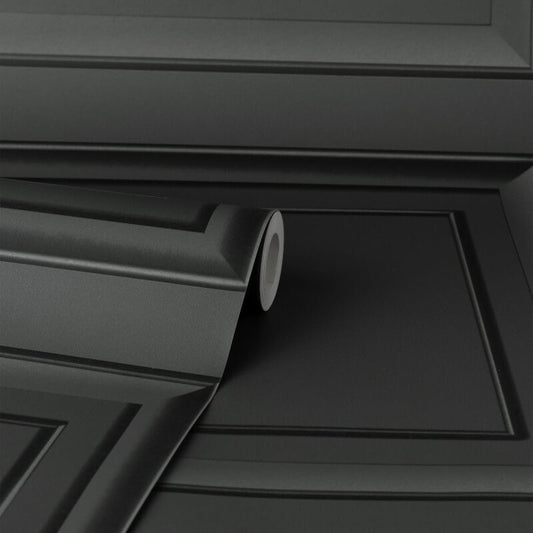 Distinctive Square Panel Wallpaper - Dark Grey - Fine Décor - FD43001Wallpaper199