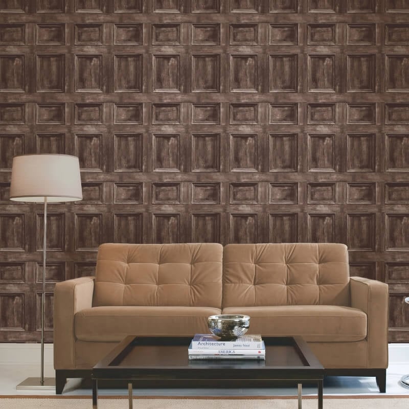 Distinctive Wood Panel Wallpaper - Brown - Fine Décor - FD31055Wallpaper199