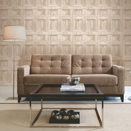 Distinctive Wood Panel Wallpaper - Cream - Fine Décor - FD31054Wallpaper199