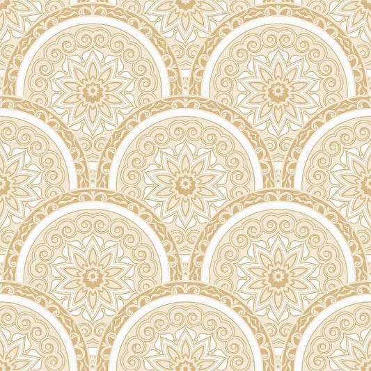Divine Plates Metallic Wallpaper - Gold - SK Filson - SK10027Wallpaper199