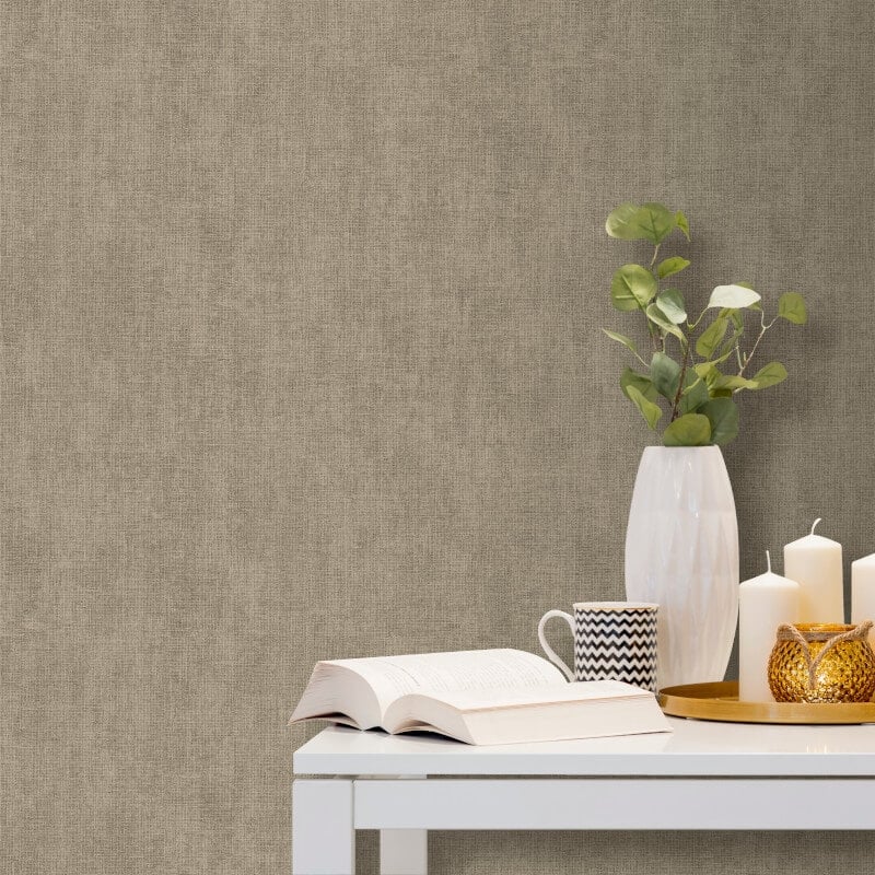 Eden Woven Texture Wallpaper - Brown - Muriva - L90828Wallpaper199