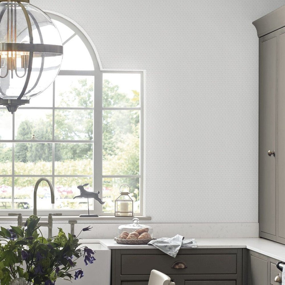 Edern Paintable Wallpaper - White - Laura Ashley - 118168Wallpaper199