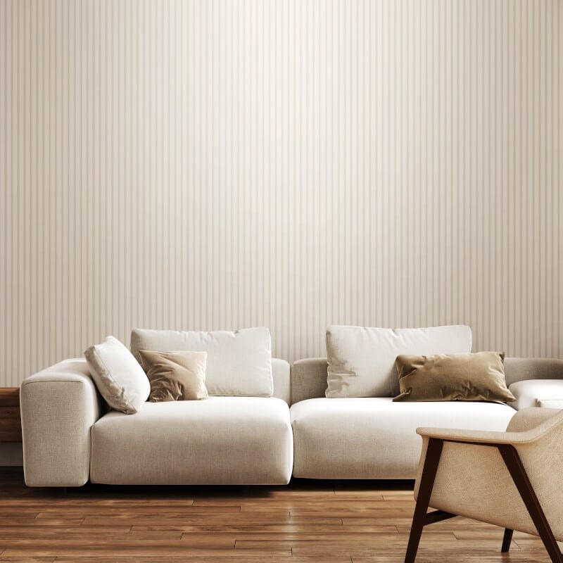 Elegance Chalk Stripe Wallpaper - Linen - Hoopla Walls - HWA1257WWallpaper199