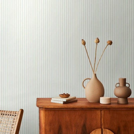Elegance Chalk Stripe Wallpaper - Seafoam - Hoopla Walls - HWA1259WWallpaper199