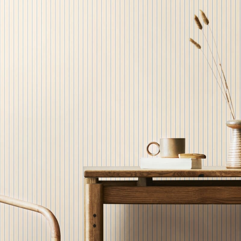 Elegance Chalk Stripe Wallpaper - Wedgewood Blue - Hoopla Walls - HWA1261WWallpaper199