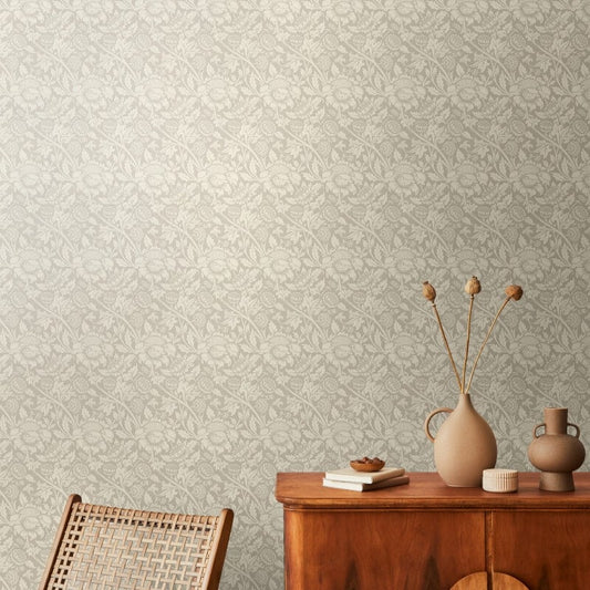 Elegance Damask Trail Wallpaper - Stone - Hoopla Walls - HWA1242WWallpaper199