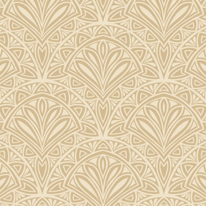 Elegance Deco Fan Wallpaper - Gold - Hoopla Walls - HWA1023WWallpaper199