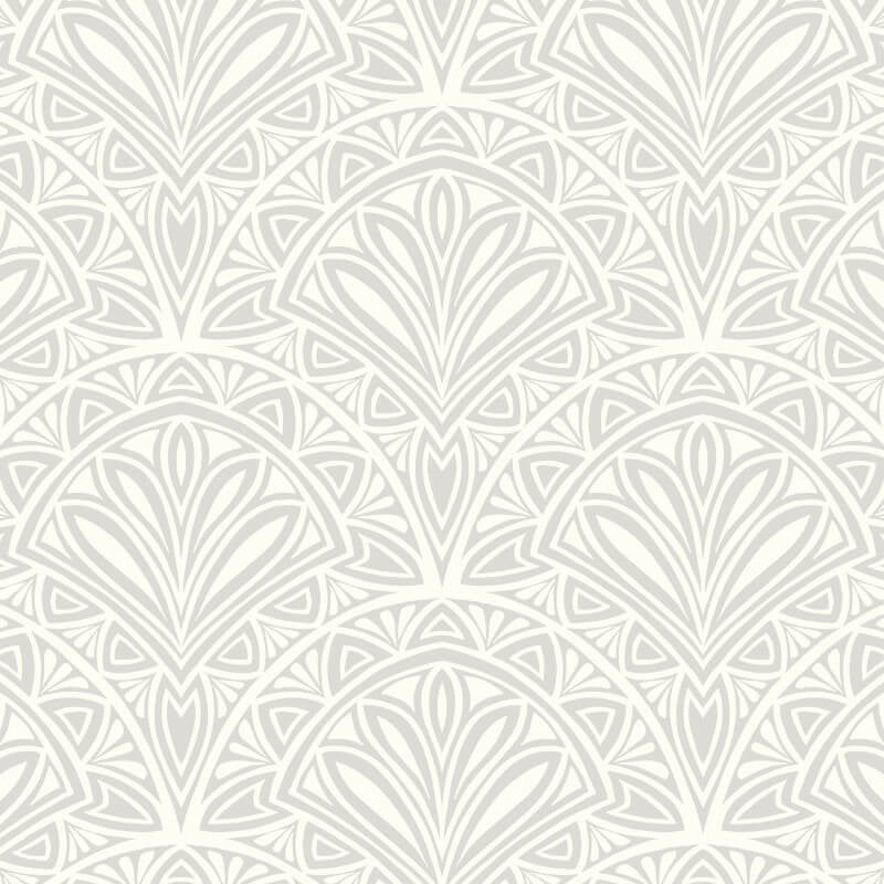 Elegance Deco Fan Wallpaper - Grey - Hoopla Walls - HWA1026WWallpaper199