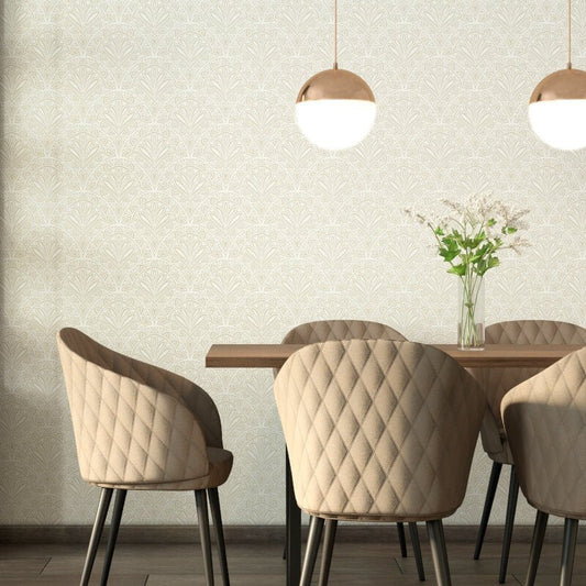 Elegance Deco Fan Wallpaper - Natural - Hoopla Walls - HWA1022WWallpaper199