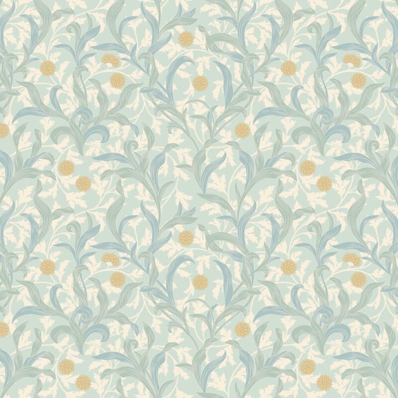 Elegance Floral Trail Wallpaper - Egg Blue - Hoopla Walls - HWA1266WWallpaper199