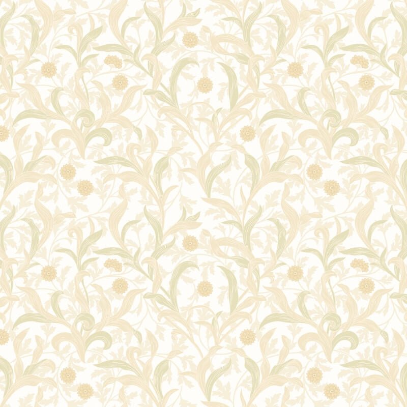 Elegance Floral Trail Wallpaper - Thyme - Hoopla Walls - HWA1263WWallpaper199