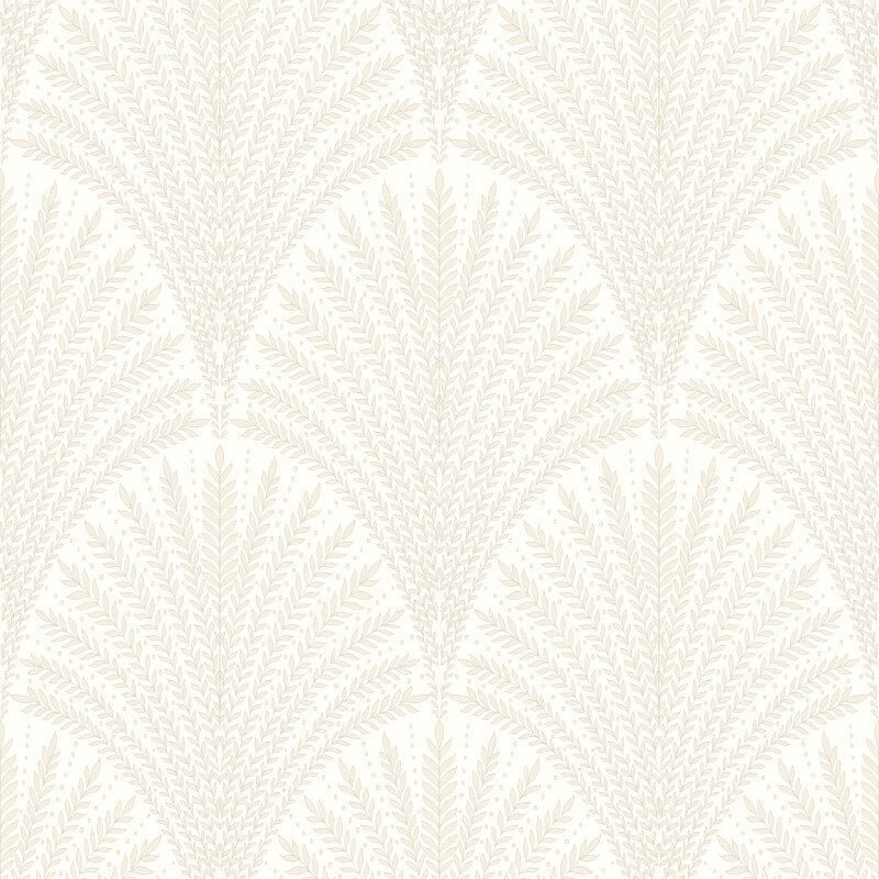 Elegance Leaf Fan Wallpaper - Chalk - Hoopla Walls - HWA1254WWallpaper199