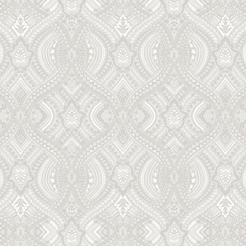 Elegance Ogee Damask Wallpaper - Grey - Hoopla Walls - HWA1033WWallpaper199