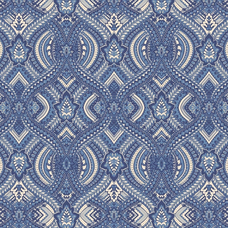 Elegance Ogee Damask Wallpaper - Navy Blue - Hoopla Walls - HWA1036WWallpaper199