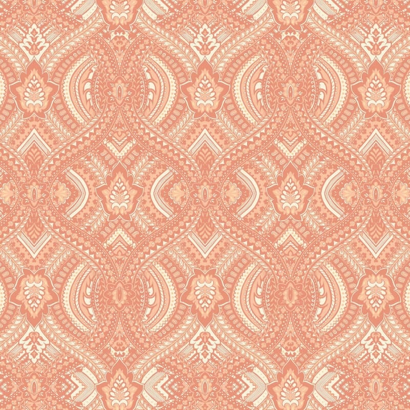 Elegance Ogee Damask Wallpaper - Orange - Hoopla Walls - HWA1040WWallpaper199