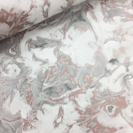 Elixir Marble Metallic Wallpaper - Rose Gold/Silver - Muriva - 166502Wallpaper199