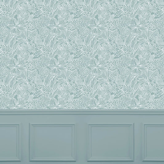 Elstow Wallpaper - Duck Egg - Voyage Maison - ELSTOW/WPO/DUCWallpaper199