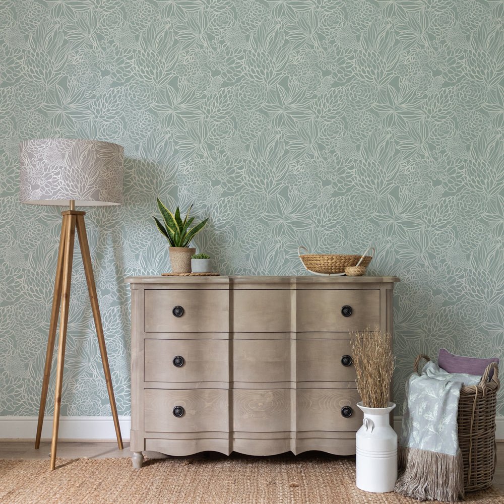 Elstow Wallpaper - Duck Egg - Voyage Maison - ELSTOW/WPO/DUCWallpaper199