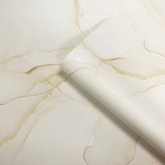 Elysian Marble Metallic Wallpaper - Cream/Gold - Muriva - 212511Wallpaper199