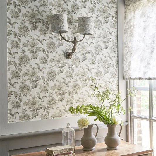 English Garden Floral Wallpaper - Birch - English Heritage - PEH0004/01Wallpaper199