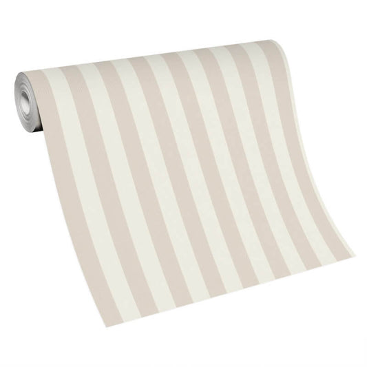 Entree Stripe Metallic Wallpaper - Cream - Erismann - 10290 - 02Wallpaper199