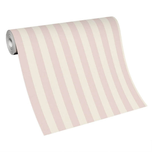 Entree Stripe Metallic Wallpaper - Pink - Erismann - 10290 - 05Wallpaper199