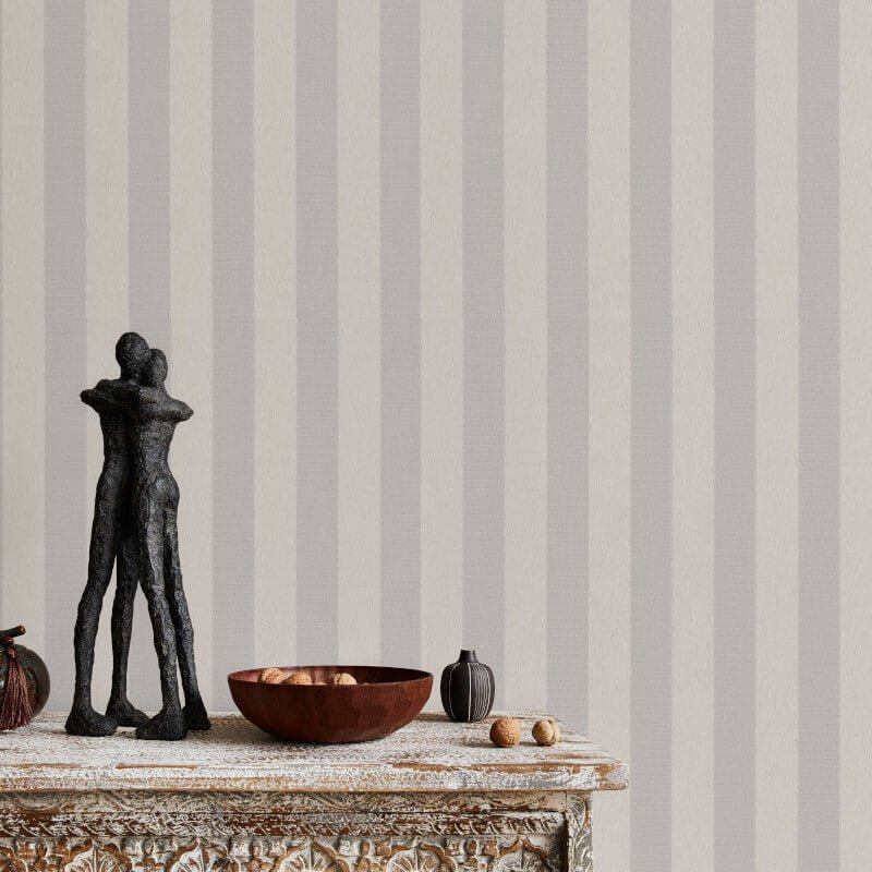 Entree Stripe Metallic Wallpaper - Taupe - Erismann - 10290 - 37Wallpaper199