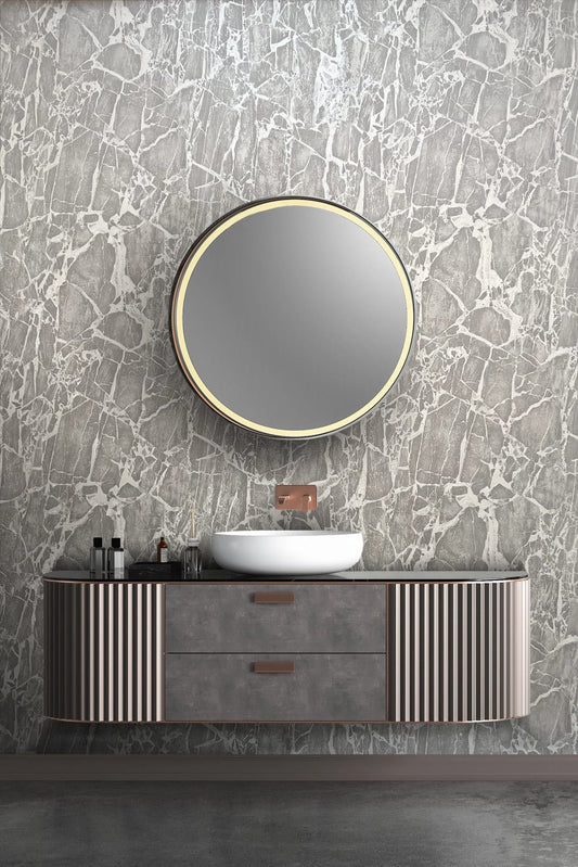 Enzo Marble Wallpaper - Black Gold - Rasch - 538113Wallpaper199