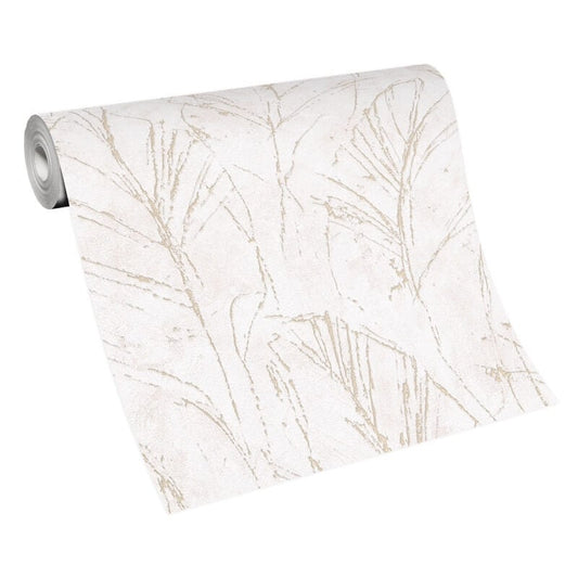 Evolution Fall Leaf Metallic Wallpaper - Beige - Erismann - 10321 - 02Wallpaper199