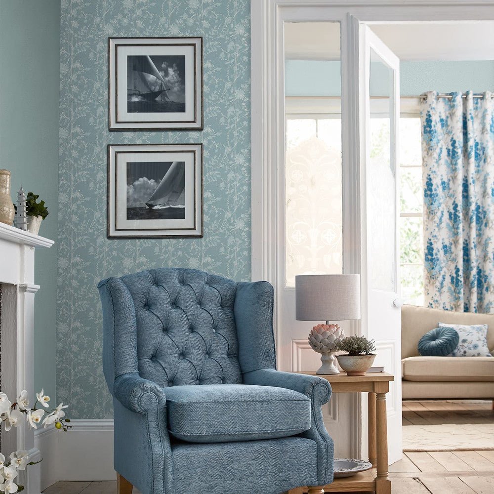 Fennelton Wallpaper - Pale Newport Blue - Laura Ashley - 121079Wallpaper199